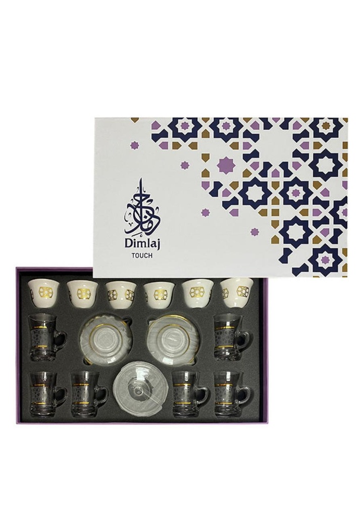 Touch Retro Set of 19pcs Glass  Gift Gold