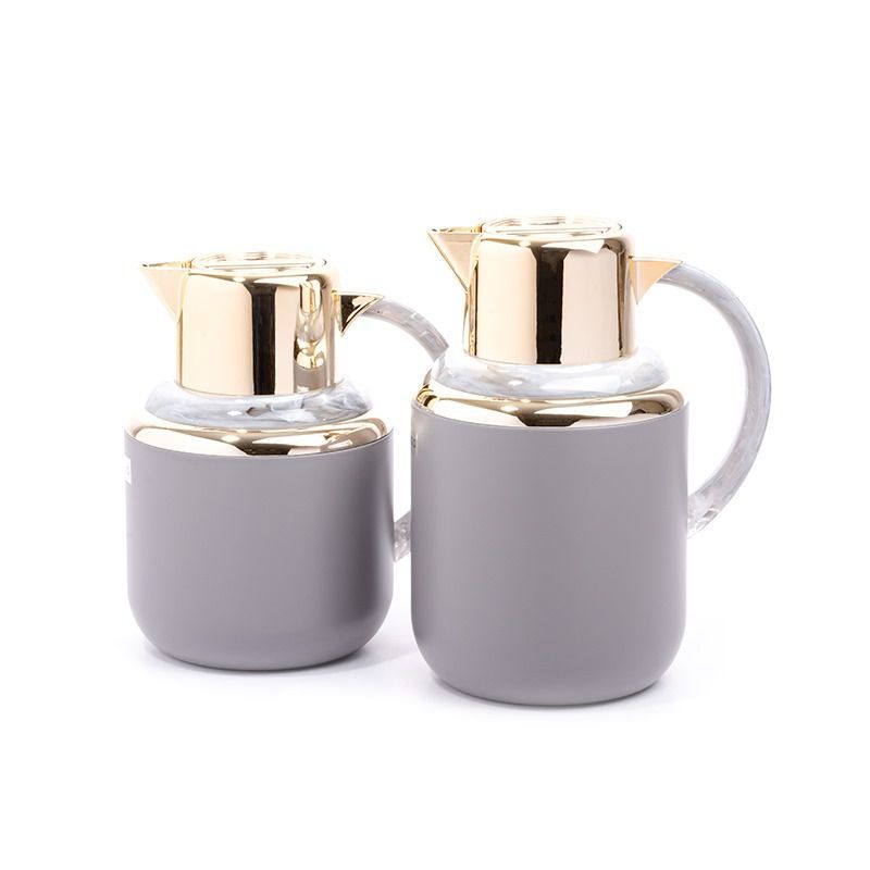 طقم ترامس غيداء 2 حبه رمادي ذهبي