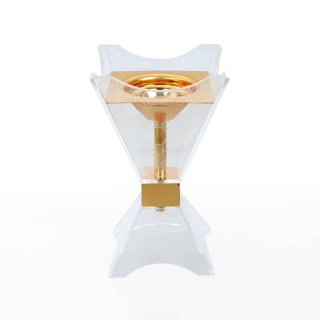 مبخرة شفاف ذهبي