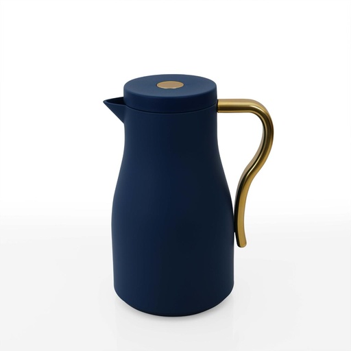 [B-2012110] ترمس يد ذهبي ازرق لتر BR09